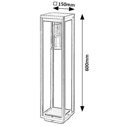 Rabalux - Udendørslampe 1xE27/15W/230V IP54 sort