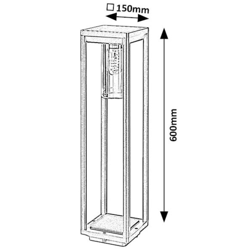 Rabalux - Udendørslampe 1xE27/15W/230V IP54 sort