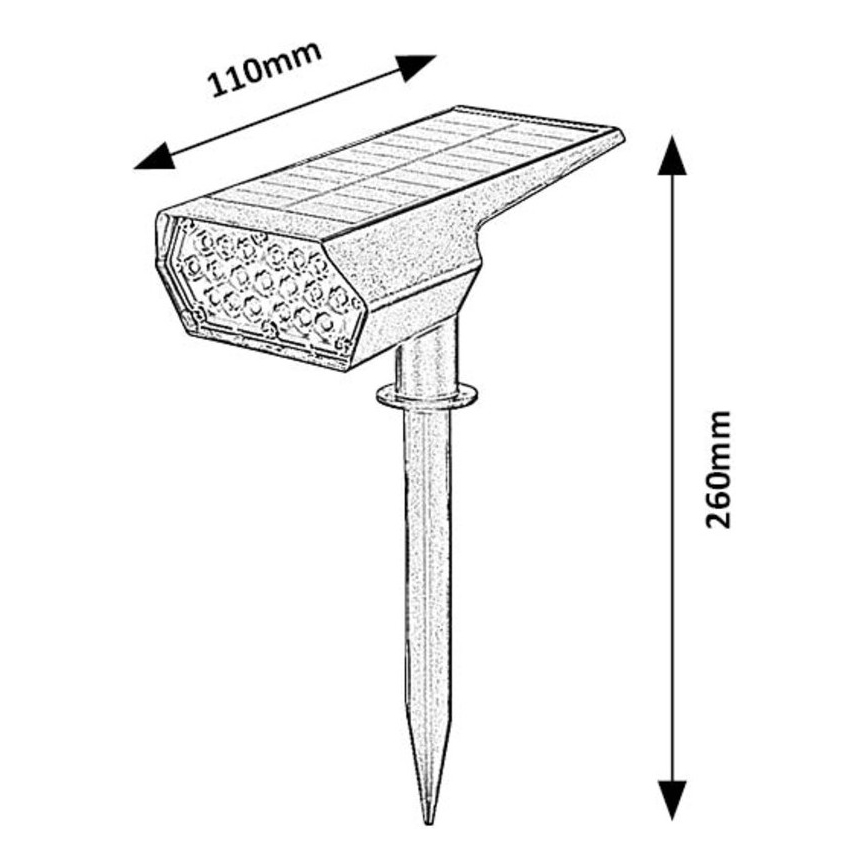 Rabalux - LED solcellelampe LED/0,5W/3,7V IP65 sort