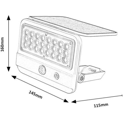 Rabalux - Soldrevet LED væglampe med sensor LED/7W/3,7V IP54 hvid