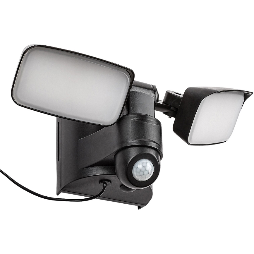Rabalux - Soldrevet LED væglampe med sensor og eksternt panel 2xLED/5W/3,7V IP54 sort