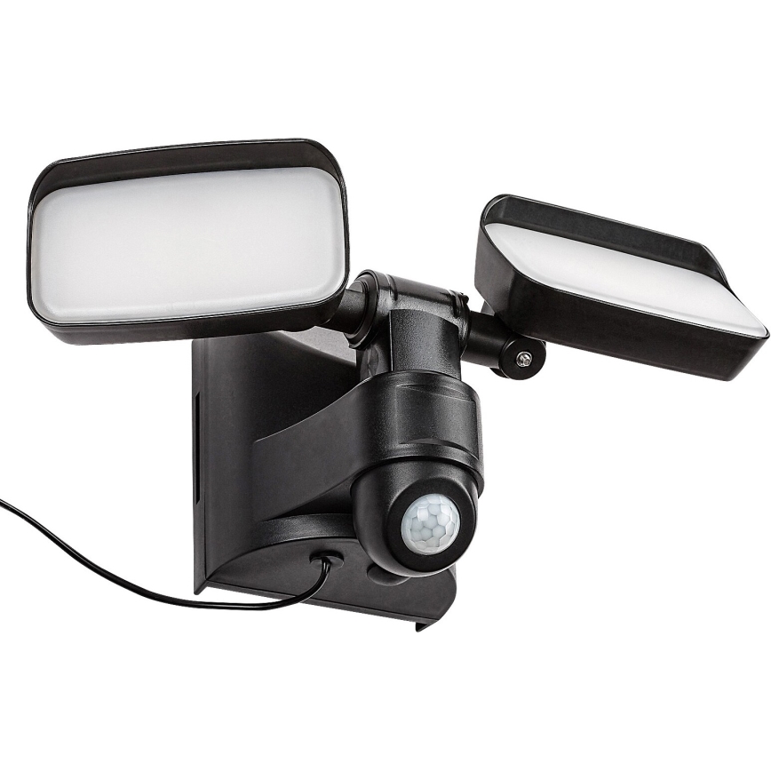 Rabalux - Soldrevet LED væglampe med sensor og eksternt panel 2xLED/5W/3,7V IP54 sort