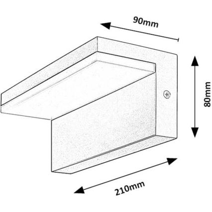 Rabalux - Udendørs LED væglampe LED/10W/230V IP54 sort