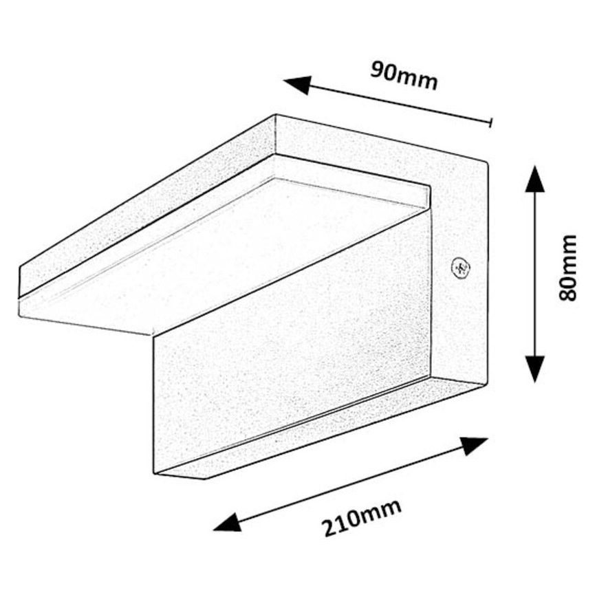 Rabalux - Udendørs LED væglampe LED/10W/230V IP54 sort