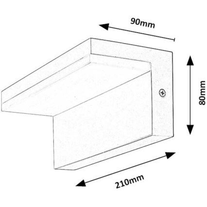 Rabalux - Udendørs LED væglampe LED/10W/230V IP54 hvid