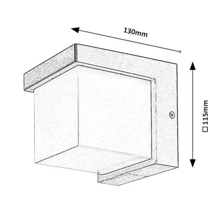 Rabalux - Udendørs LED væglampe LED/10W/230V IP54 sort