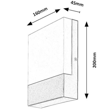 Rabalux - Udendørs LED væglampe LED/10W/230V IP44 sort