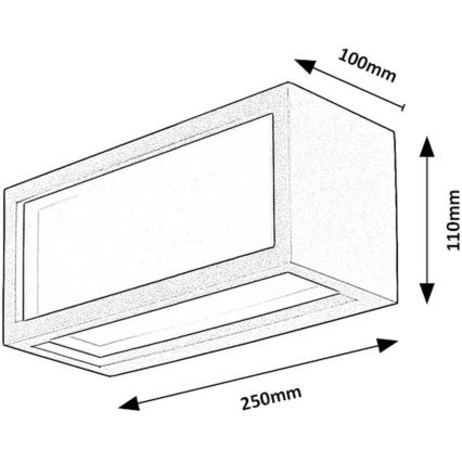 Rabalux - Udendørs LED væglampe LED/10W/230V IP54 sort