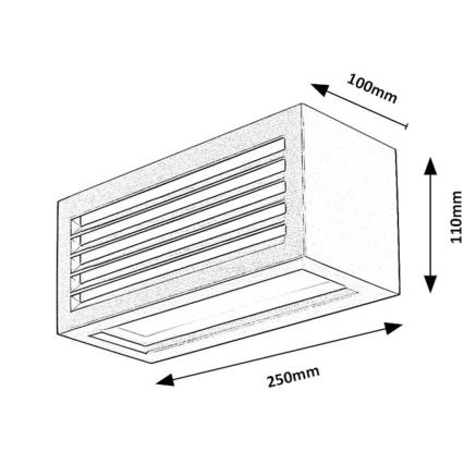 Rabalux - Udendørs LED væglampe LED/10W/230V IP54 sort