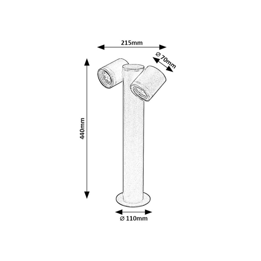 Rabalux - Udendørslampe 2xGU10/35W/230V IP44
