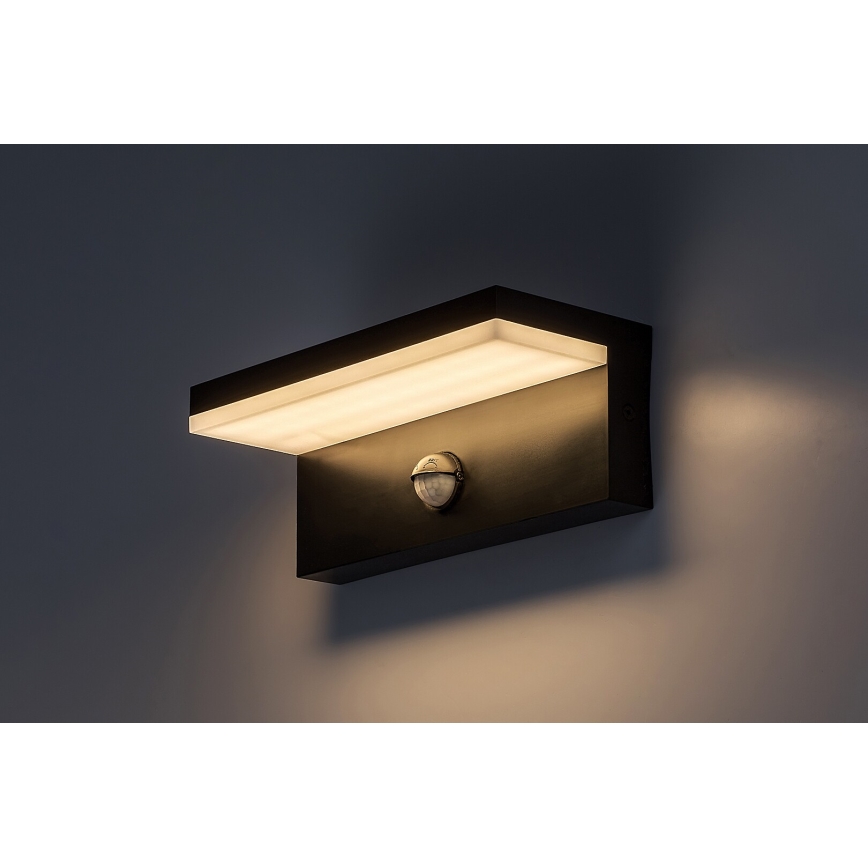 Rabalux - Udendørs LED væglampe med sensor LED/9W/230V 2700/4000/6500K IP54 sort