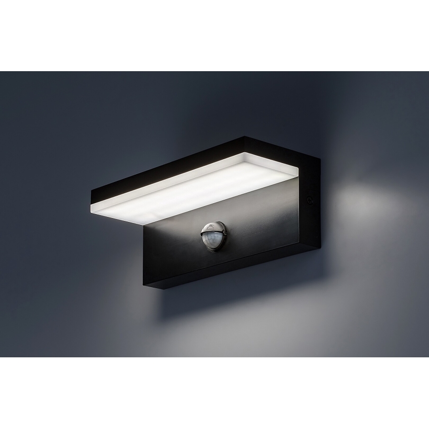 Rabalux - Udendørs LED væglampe med sensor LED/9W/230V 2700/4000/6500K IP54 sort
