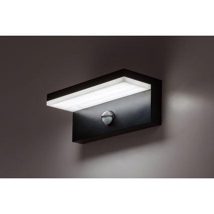 Rabalux - Udendørs LED væglampe med sensor LED/9W/230V 2700/4000/6500K IP54 sort