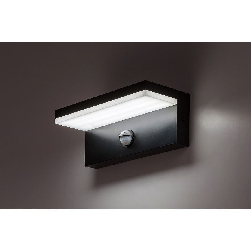 Rabalux - Udendørs LED væglampe med sensor LED/9W/230V 2700/4000/6500K IP54 sort