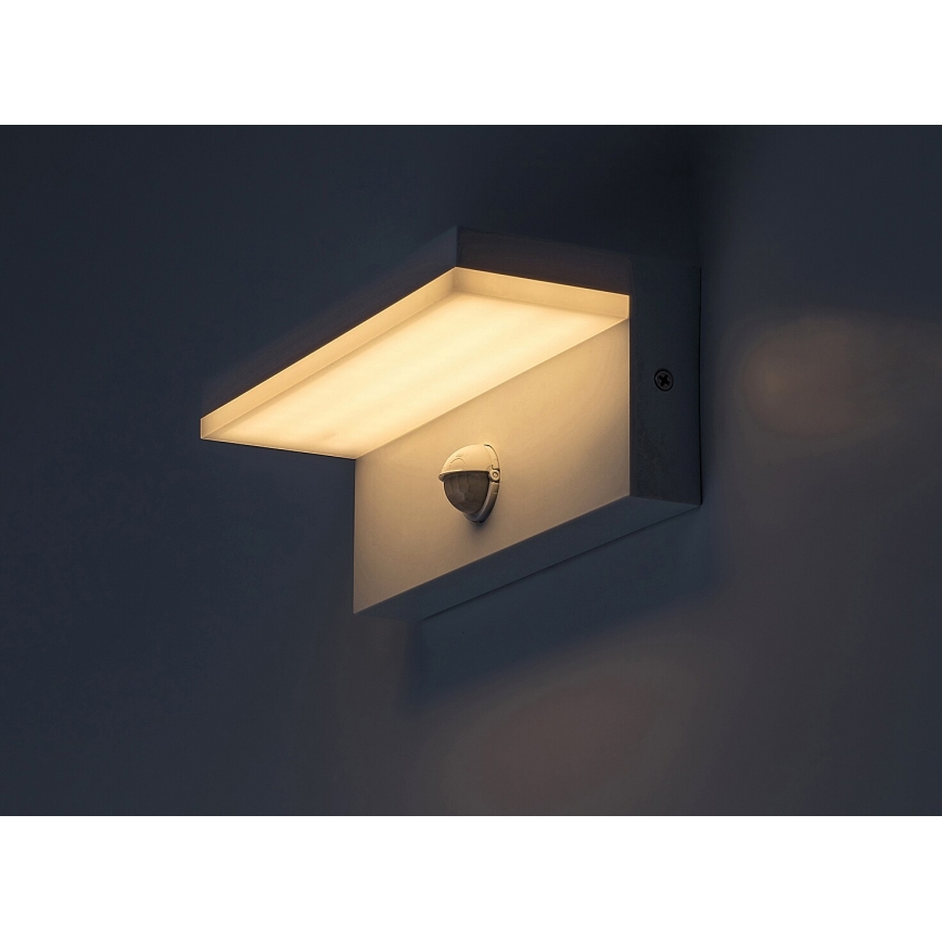 Rabalux - Udendørs  LED væglampe med sensor LED/9W/230V 2700/4000/6500K IP54 hvid