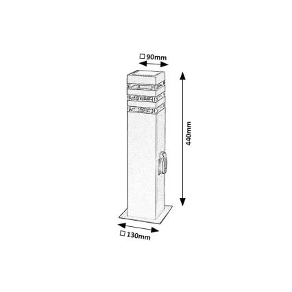 Rabalux - Udendørslampe med stik 1xE27/12W/230V IP44