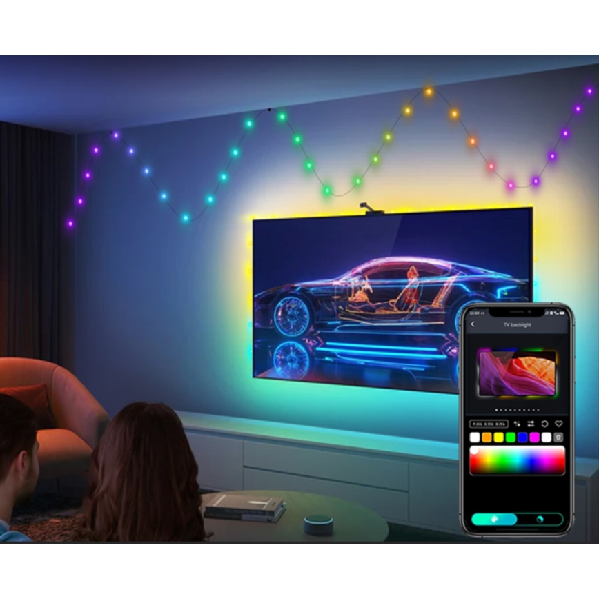 Rabalux - LED strip med RGB-farver LED/2,8W/5V 5 m IP44 WiFi + fjernbetjening