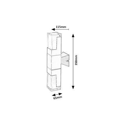 Rabalux - Udendørs LED væglampe LED/12W/230V 2700/4000/6000K IP54