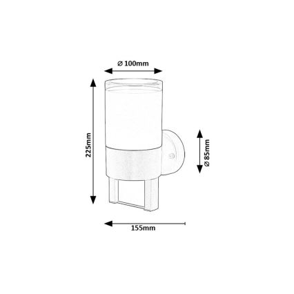 Rabalux - Udendørs LED væglampe LED/12W/230V IP44