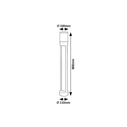 Rabalux - LED udendørslampe LED/12W/230V IP44 80 cm