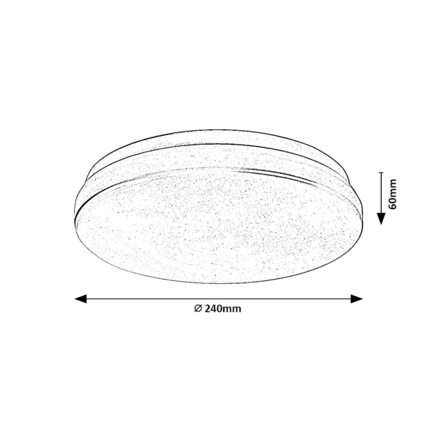 Rabalux - LED loftlampe til badeværelse LED/12W/230V 3000/4000/6000K IP44