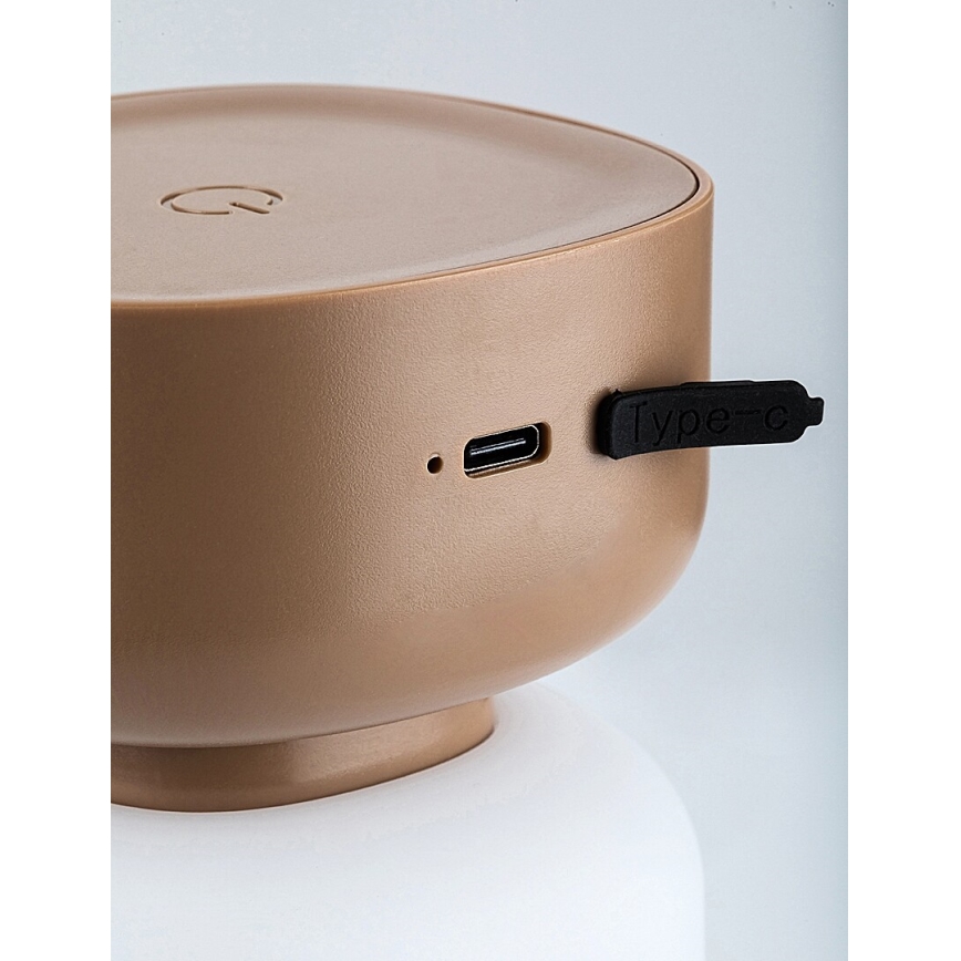Rabalux - Udendørs LED bordlampe m. touch-funktion dæmpbar og genopladelig LED/3W/5V IP44 brun