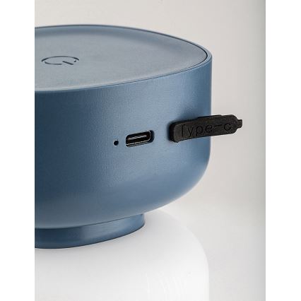 Rabalux - Udendørs LED bordlampe m. touch-funktion dæmpbar og genopladelig LED/3W/5V IP44 blå