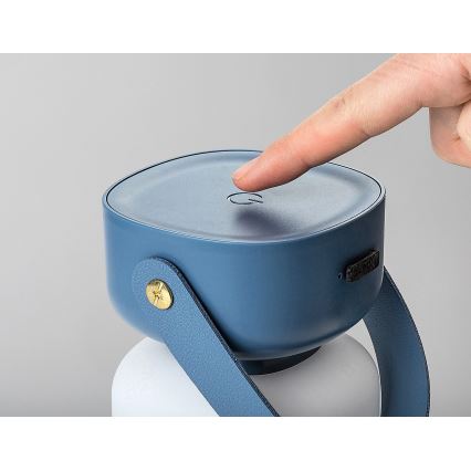 Rabalux - Udendørs LED bordlampe m. touch-funktion dæmpbar og genopladelig LED/3W/5V IP44 blå