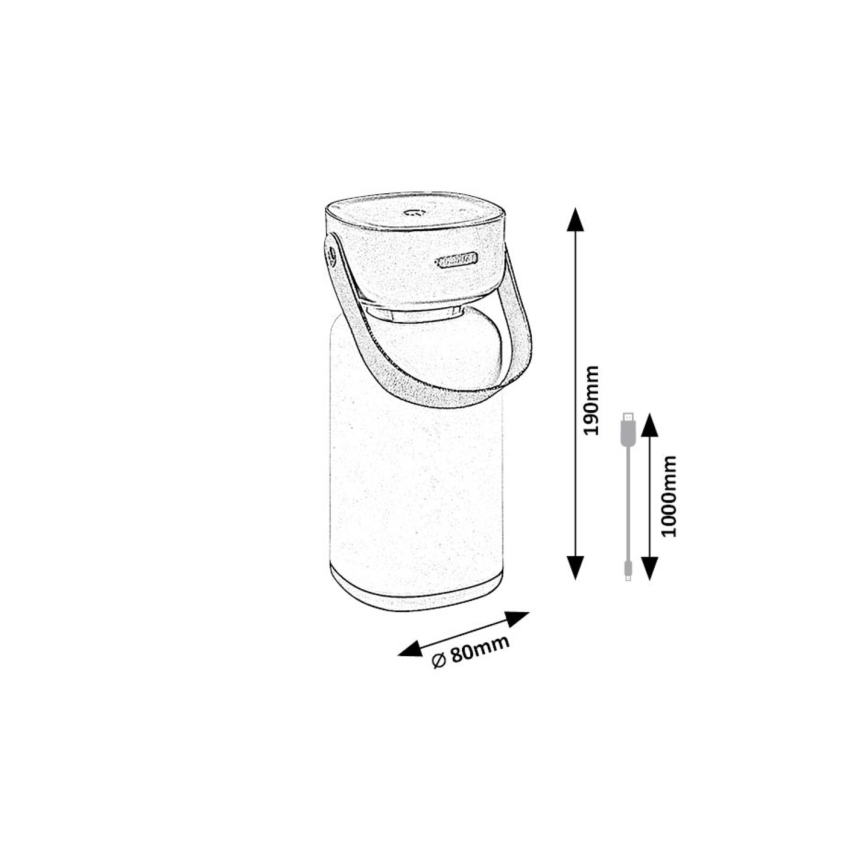 Rabalux - Udendørs LED bordlampe m. touch-funktion dæmpbar og genopladelig LED/3W/5V IP44 blå