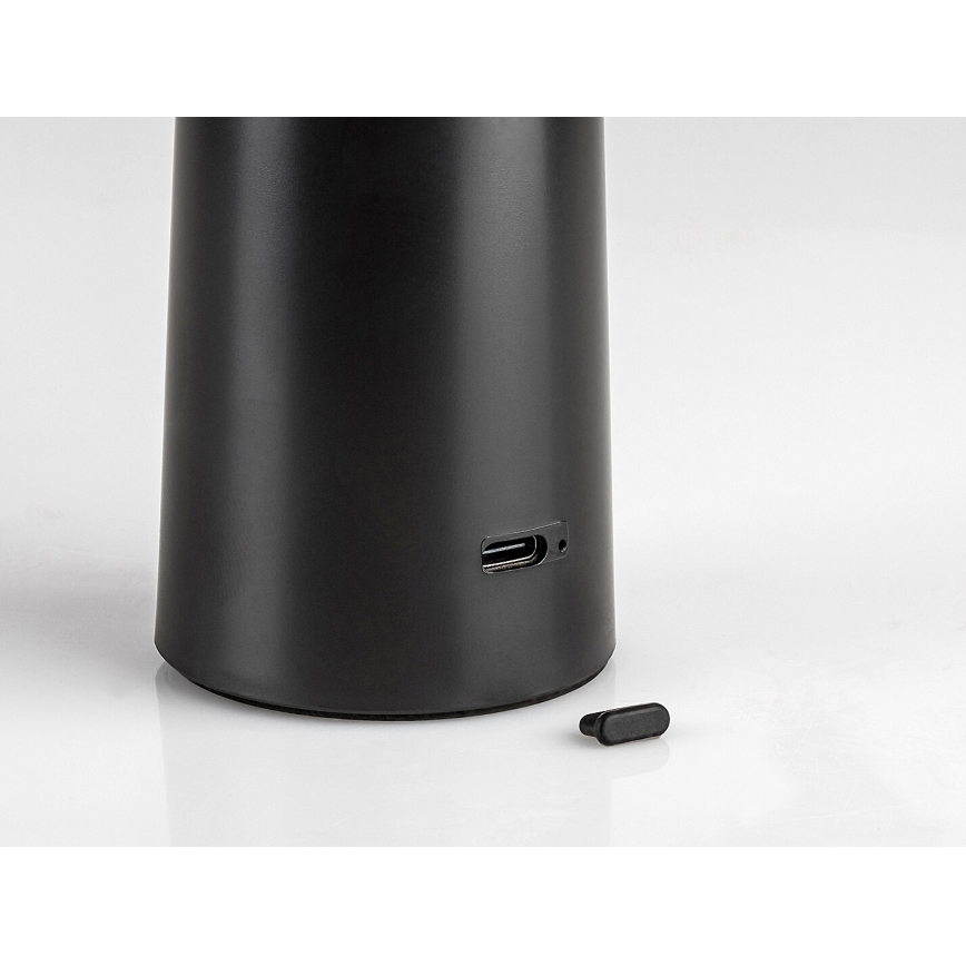 Rabalux - LED Genopladelig bordlampe m. touch-funktion dæmpbar POLPERRO LED/3W/3,7V 1200mAh sort