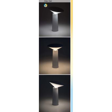 Rabalux - LED Genopladelig bordlampe m. touch-funktion dæmpbar POLPERRO LED/3W/3,7V 1200mAh sort