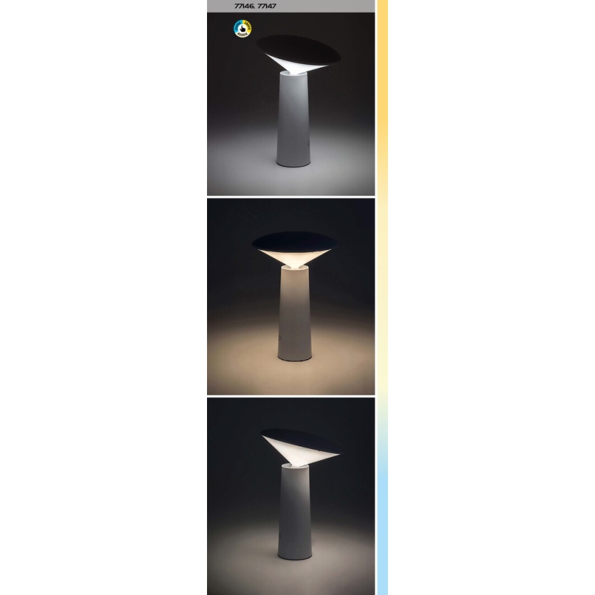 Rabalux - LED Genopladelig bordlampe m. touch-funktion dæmpbar POLPERRO LED/3W/3,7V 1200mAh sort