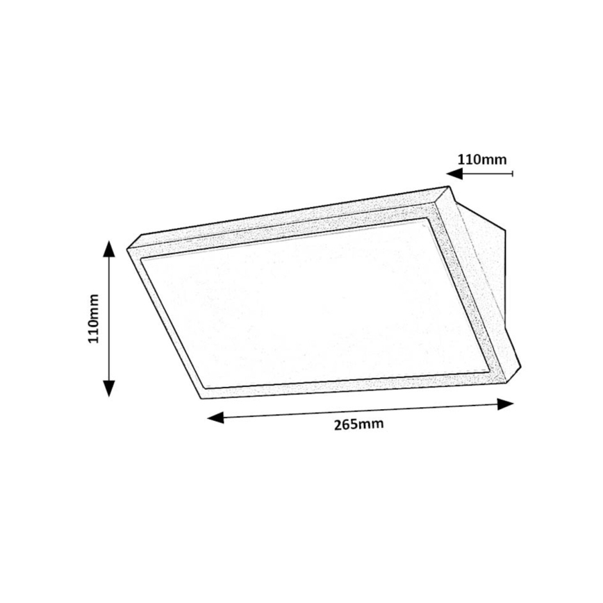 Rabalux - Udendørs LED væglampe LED/18W/230V 2700/4000/6500K IP65