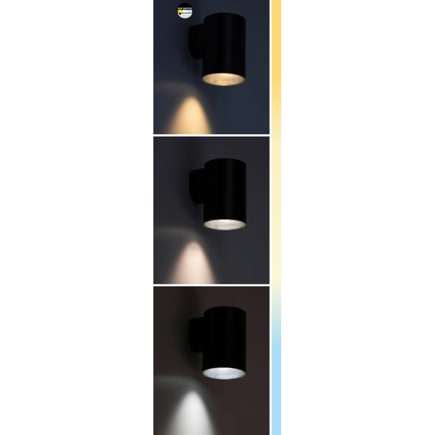 Rabalux - Udendørs LED væglampe LED/9W/230V 2700/4000/6500K IP65 sort