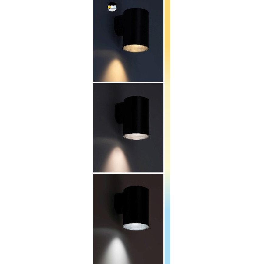 Rabalux - Udendørs LED væglampe LED/18W/230V 2700/4000/6500K IP65 sort