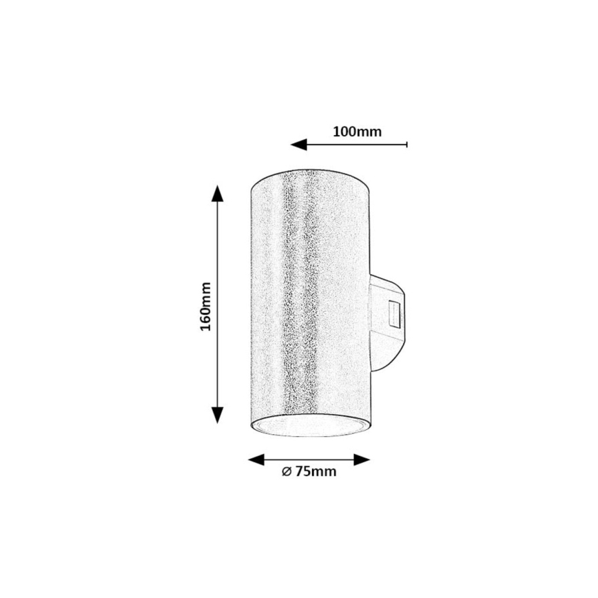 Rabalux - Udendørs LED væglampe LED/18W/230V 2700/4000/6500K IP65 sort