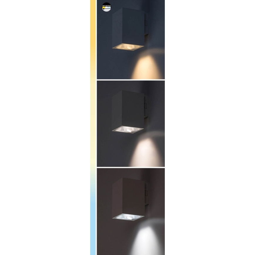 Rabalux - Udendørs LED væglampe LED/18W/230V 2700/4000/6500K IP65 sort