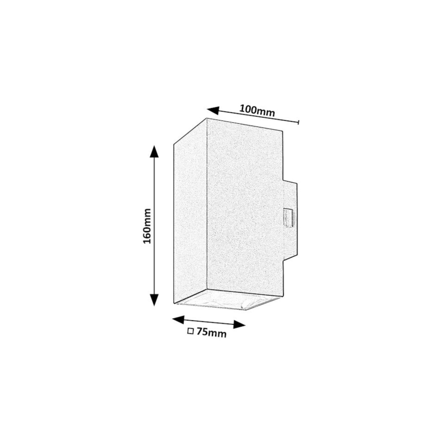 Rabalux - Udendørs LED væglampe LED/18W/230V 2700/4000/6500K IP65 sort