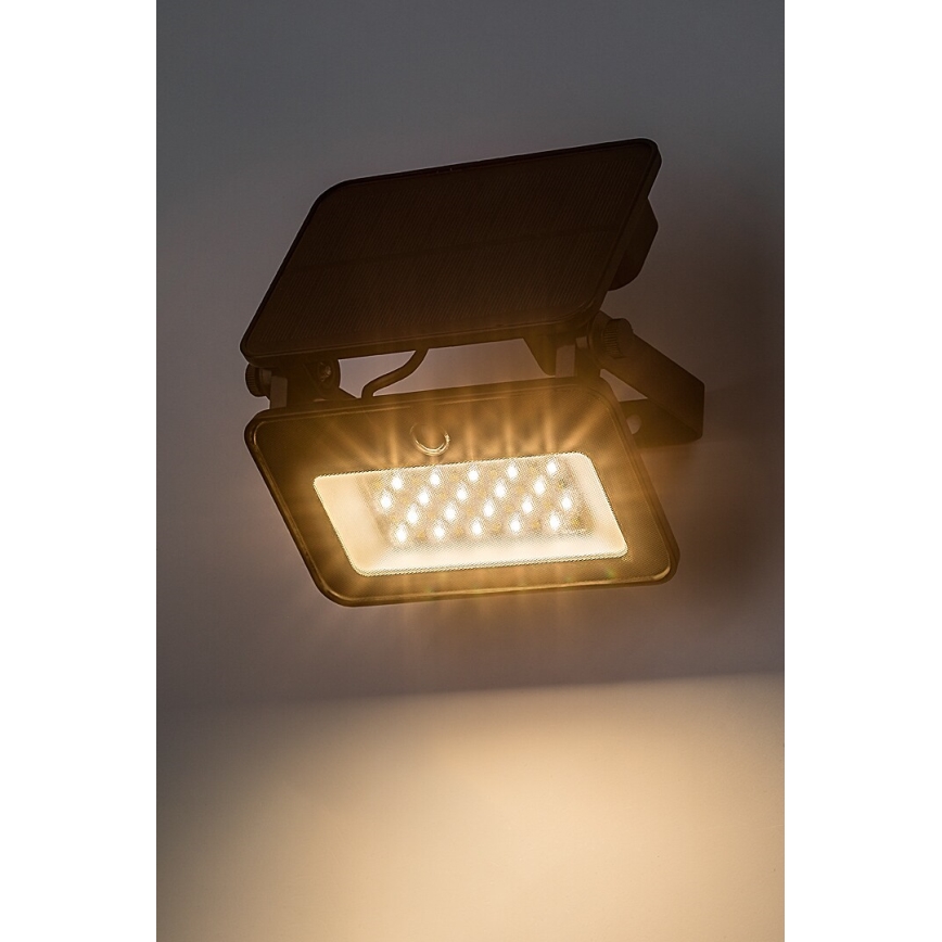 Rabalux - Soldrevet LED projektør med sensor LED/6W/3,7V 3000/4000/6500K IP65