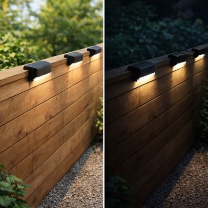 Rabalux - SÆT 4x solcelledrevne væglamper med skumringssensor LED/0,06W/1,2V 300 mAh IP44