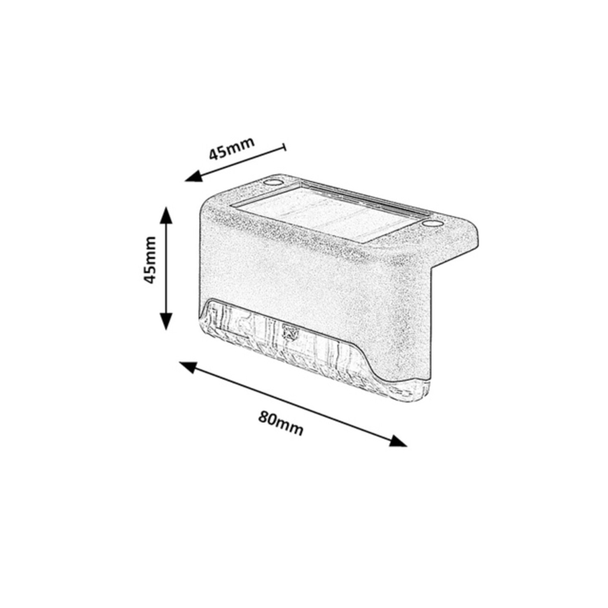 Rabalux - SÆT 4x solcelledrevne væglamper med skumringssensor LED/0,06W/1,2V 300 mAh IP44