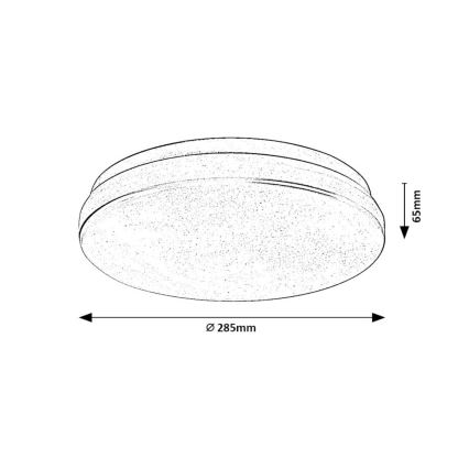 Rabalux - LED loftlampe til badeværelset LED/18 W/230 V 3000/4000/6000 K IP44 Ø 28,5 cm