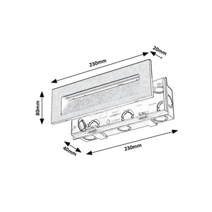 Rabalux - LED udendørs væglampe LED/6W/230V IP65 sort