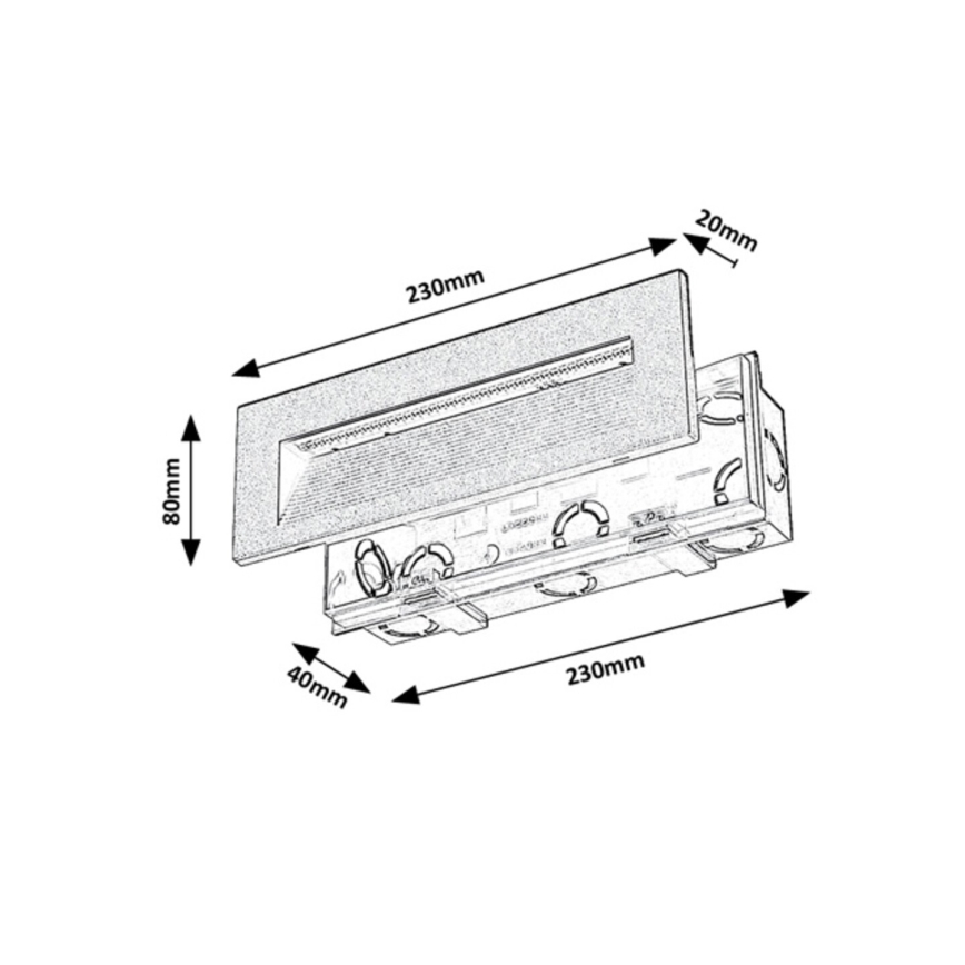 Rabalux - LED udendørs væglampe LED/6W/230V IP65 sort