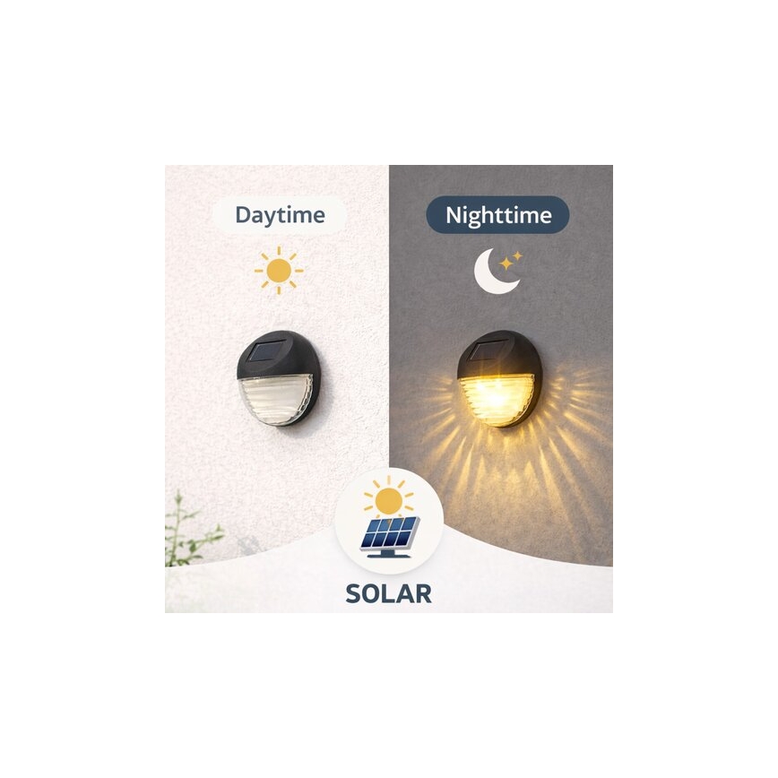 Rabalux - Sæt med 2 LED-solcelle væglamper LED/0,06W/1,2V 300 mAh IP44