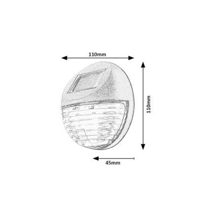 Rabalux - Sæt med 2 LED-solcelle væglamper LED/0,06W/1,2V 300 mAh IP44