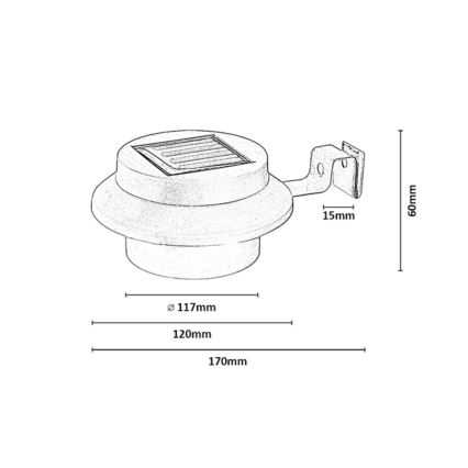 Rabalux -SÆT 2x LED solcellevæglampe LED/0,06W/1,2V 300 mAh IP44