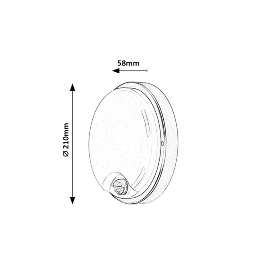 Rabalux - LED udendørs væglampe med sensor LED/18W/230V IP65 sort