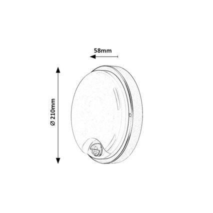 Rabalux - LED udendørs væglampe med sensor LED/18W/230V IP65 hvid