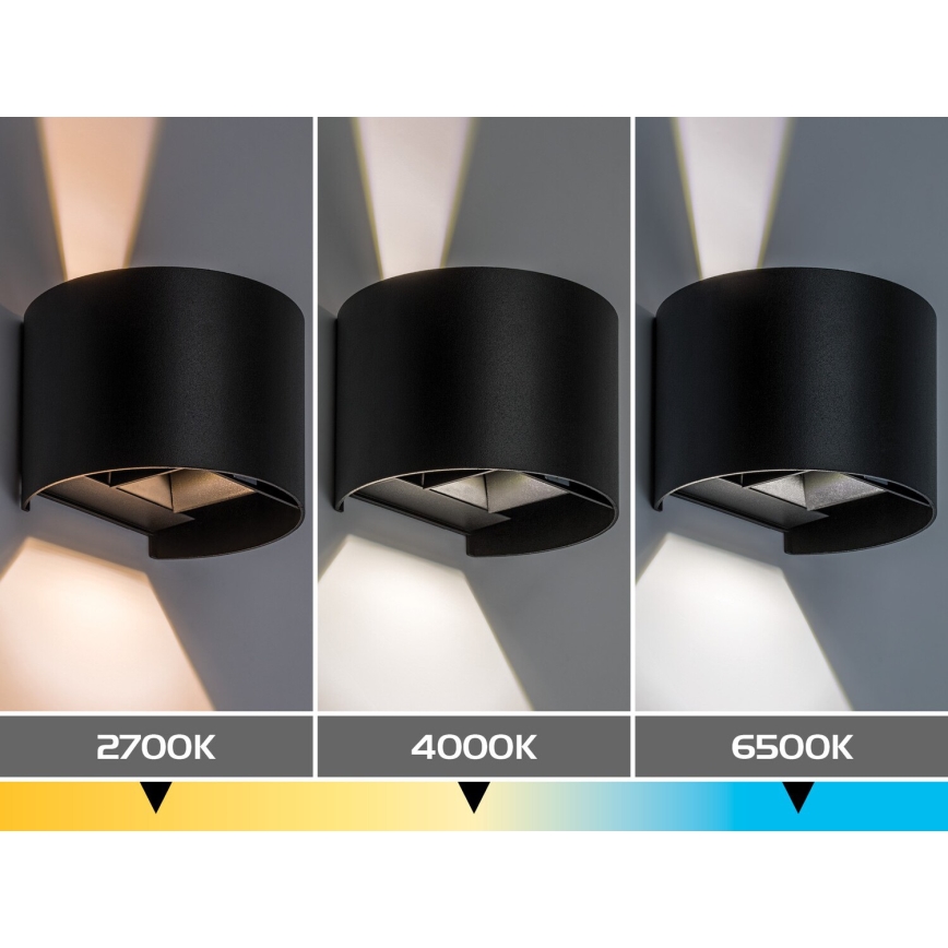 Rabalux - LED udendørs væglampe LED/5W/230V 2700/4000/6500K IP54 sort